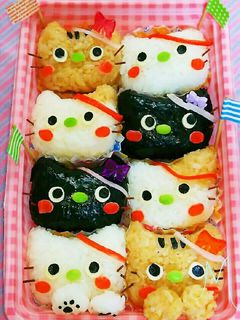 キャラ弁⭐運動会に ネコおにぎり-レシピのメイン写真
