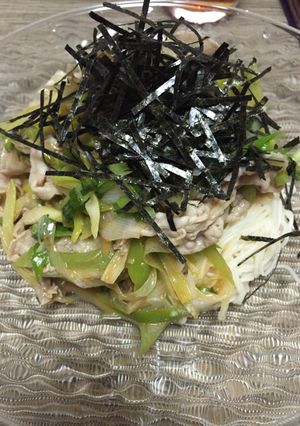 フライパン１つで簡単♪ネギ豚ごま素麺-レシピのメイン写真