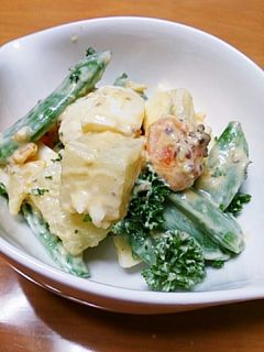 スナップエンドウとゆで卵のサラダ-レシピのメイン写真