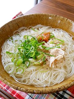 簡単!あっさり梅にゅうめん-レシピのメイン写真