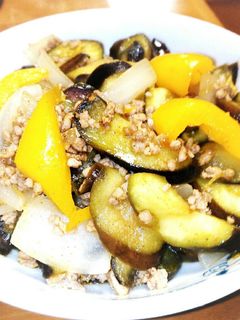 茄子と挽き肉の☆カレー風味な炒めもの-レシピのメイン写真