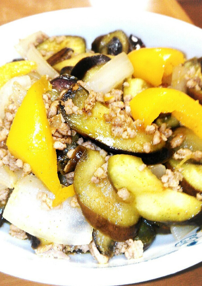 茄子と挽き肉の☆カレー風味な炒めもの-レシピのメイン写真