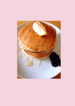 シンプル☆もちもちパンケーキ-レシピのメイン写真