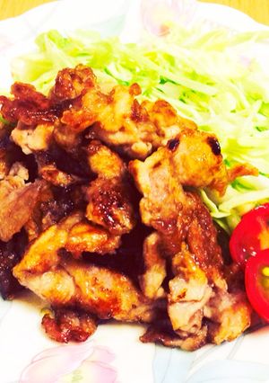 簡単♪豚コマのトンテキ風(*'-'*)*-レシピのメイン写真