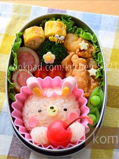 幼稚園 お弁当♡うさぎ キャラ弁-レシピのメイン写真