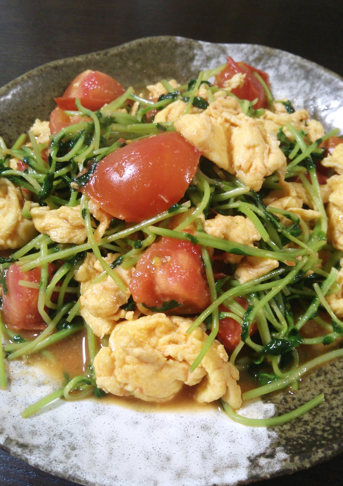 豆苗の彩り炒め-レシピのメイン写真