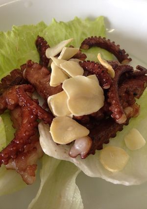 小ダコの醤油炒めガーリックチップ添え-レシピのメイン写真