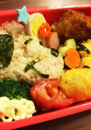 簡単スヌーピー＆ウッドストック キャラ弁-レシピのメイン写真