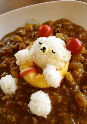 リラックマde夏のデコカレー-レシピのメイン写真