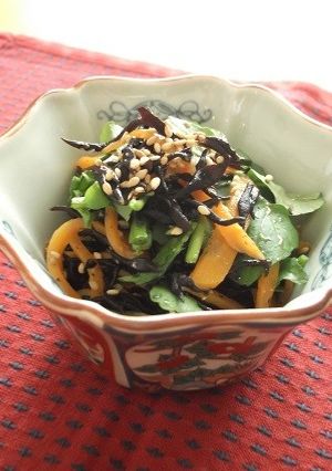 ひじきとクレソンの辛子酢味噌和え-レシピのメイン写真