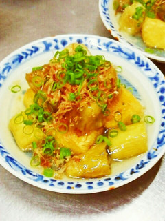 簡単絶賛ジューシー焼きナスと揚げ出し豆腐-レシピのメイン写真