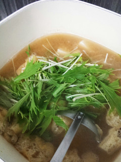 とうふと水菜の味噌汁◆-レシピのメイン写真