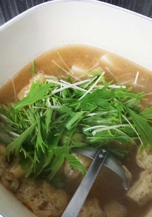 とうふと水菜の味噌汁◆-レシピのメイン写真