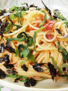梅と大葉の和風冷製パスタ-レシピのメイン写真