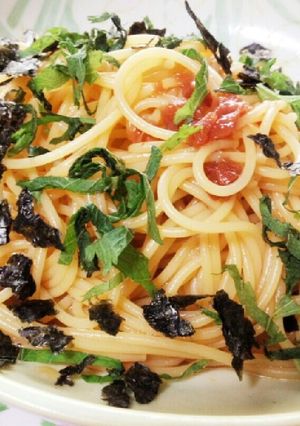 梅と大葉の和風冷製パスタ-レシピのメイン写真