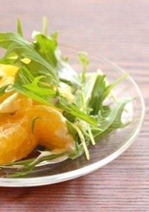 はっさくと水菜のヨーグルトサラダ-レシピのメイン写真