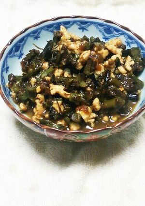 ﾜﾗﾋﾞと挽き肉の炒め煮 おにぎりの具-レシピのメイン写真