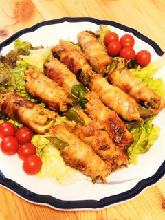 厚揚げでかさ増し♪豚バラ肉の野菜巻き。-レシピのメイン写真