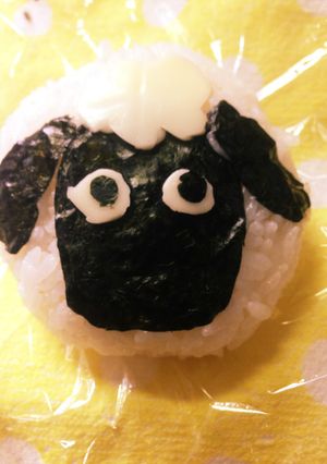 ひつじのショーンおにぎり-レシピのメイン写真