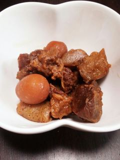 簡単♪うずら卵と牛すじの旨煮-レシピのメイン写真