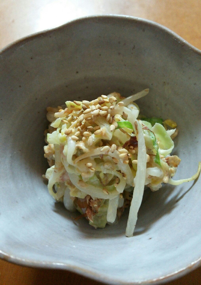 キャベツとモヤシの梅マヨ和え-レシピのメイン写真