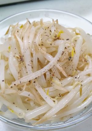 袋ごとチンして簡単3分で♪モヤシのナムル-レシピのメイン写真