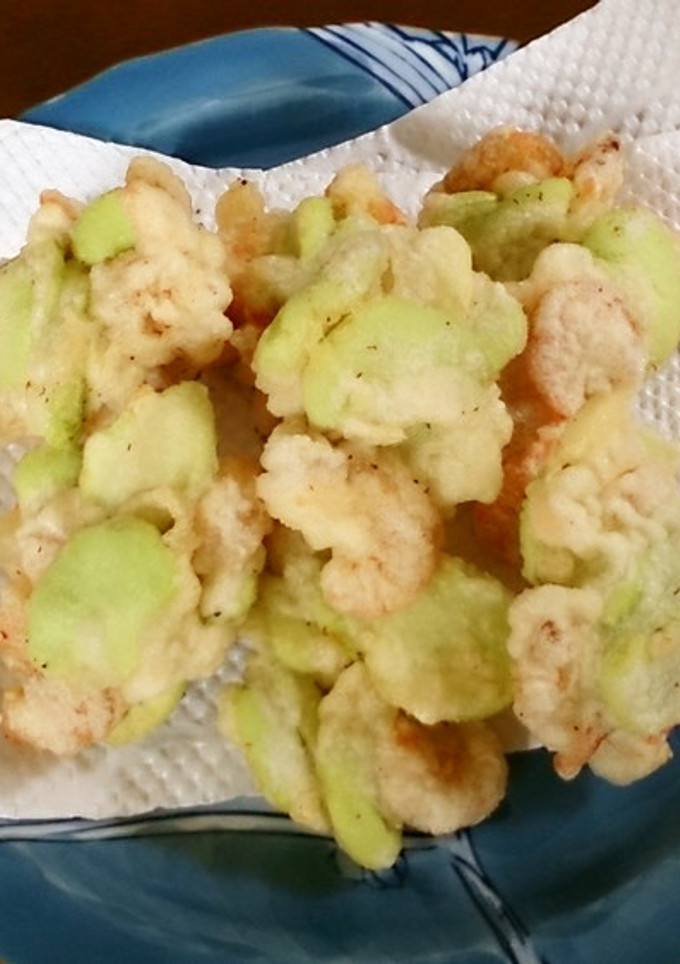 簡単!そら豆とエビのかき揚げ-レシピのメイン写真