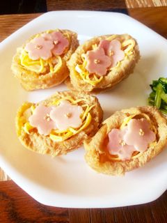 お花見やパーティーに❁ 桜のいなり寿司-レシピのメイン写真