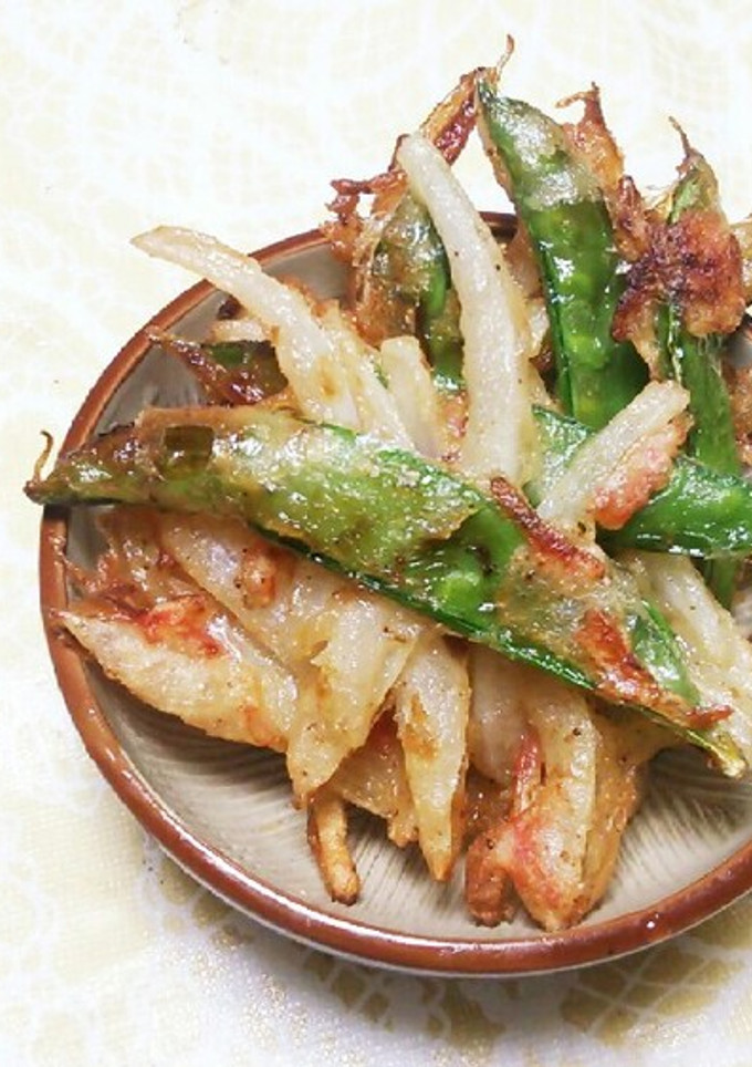味つき桜えびと絹さやのかき揚げ 油少なめ-レシピのメイン写真