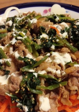 ナムル生姜焼き丼-レシピのメイン写真