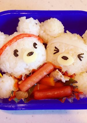 キャラ弁☆応援クマちゃん弁当-レシピのメイン写真