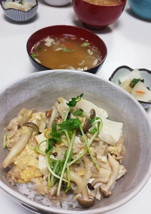 豚と豆腐の卵とじ丼♪大人気\(^o^)/-レシピのメイン写真