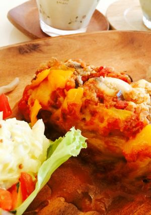 元気が出る！ナスと挽肉のカレーラザニア♪-レシピのメイン写真