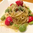 そら豆とモッツァレラチーズの冷製パスタ