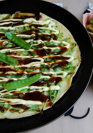 絹サヤのお好み焼き-レシピのメイン写真