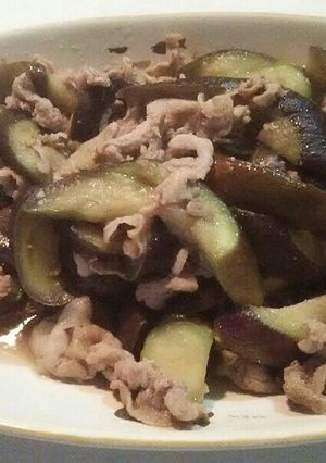 時短！材料２つ！なすと豚肉の炒めもの-レシピのメイン写真