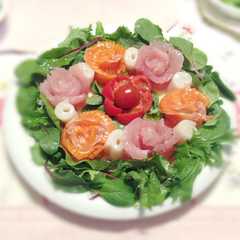 薔薇のサラダ-レシピのメイン写真