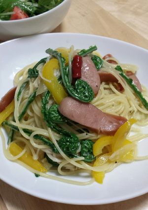 春の山菜☆こごみのペペロンチーノ-レシピのメイン写真