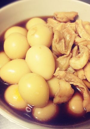 鶏胸肉とうずら卵の醤油煮-レシピのメイン写真