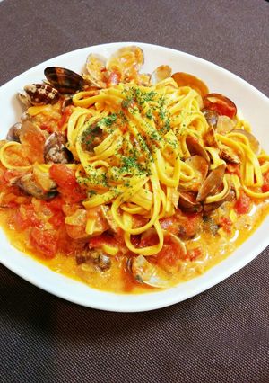 あさりのトマトクリームパスタ-レシピのメイン写真
