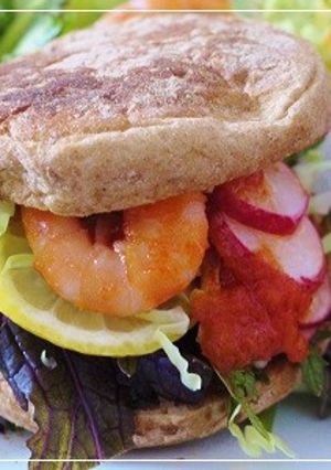☆玄米マフィンの野菜サンド☆-レシピのメイン写真