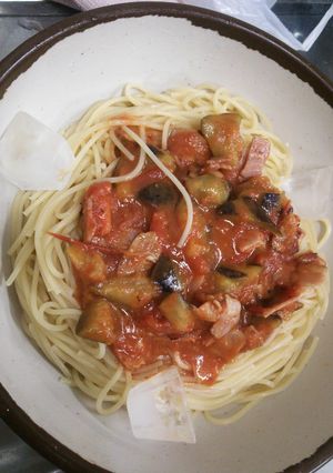 茄子とベーコンの冷水トマトパスタ-レシピのメイン写真