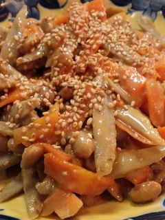 納豆とゴボウの♪ごま味噌炒め-レシピのメイン写真