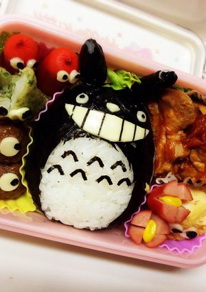 トトロとまっくろくろすけ☆キャラ弁-レシピのメイン写真