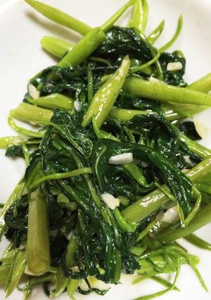 超簡単！空芯菜の塩炒め-レシピのメイン写真
