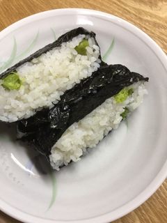 おにぎらず(豆ごはん)-レシピのメイン写真