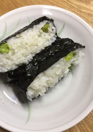 おにぎらず(豆ごはん)-レシピのメイン写真