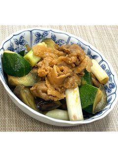 ナスとズッキーニの豚辛味噌炒め★動画あり-レシピのメイン写真