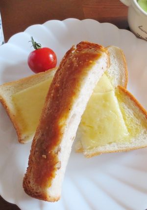 朝食に☆みそみりんバター♬トースト-レシピのメイン写真