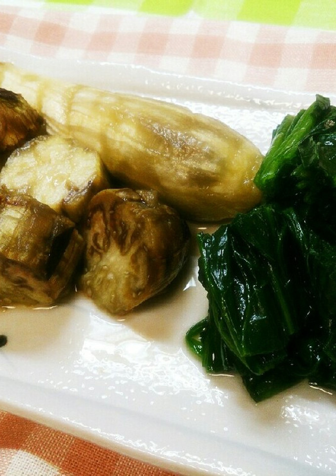 焼きなすとほうれん草のおひたし-レシピのメイン写真